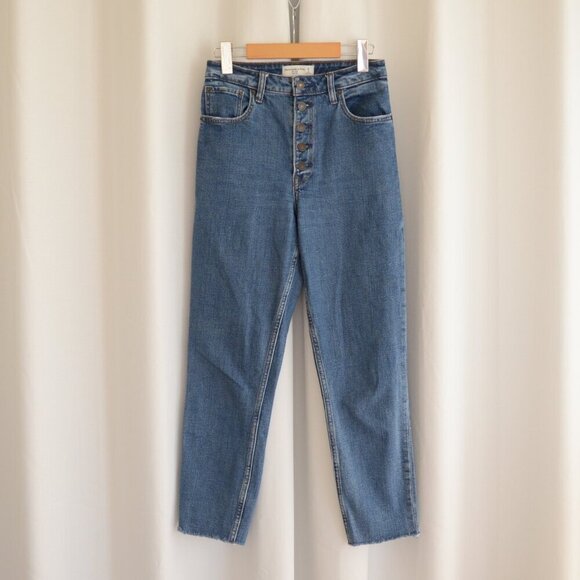 Abercrombie & Fitch The Mom Jeans Curve Love High Rise Button Fly Sz 26/2 - Picture 2 of 7